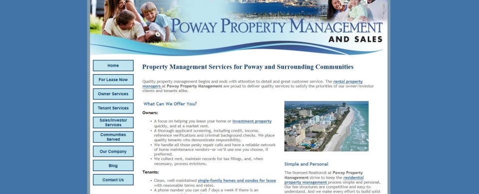 Poway California property management company website